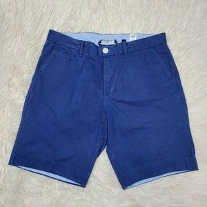 TACKLE & TIDES Men’s Size 34 Chino Shorts Navy Blue 9 1/2" Inseam 100% Cotton E